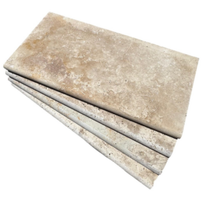 margelle 30,5x61 bord arrondi beige nuancé 1er choix