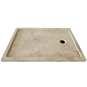 beige bac à douche 120x80 rustique
