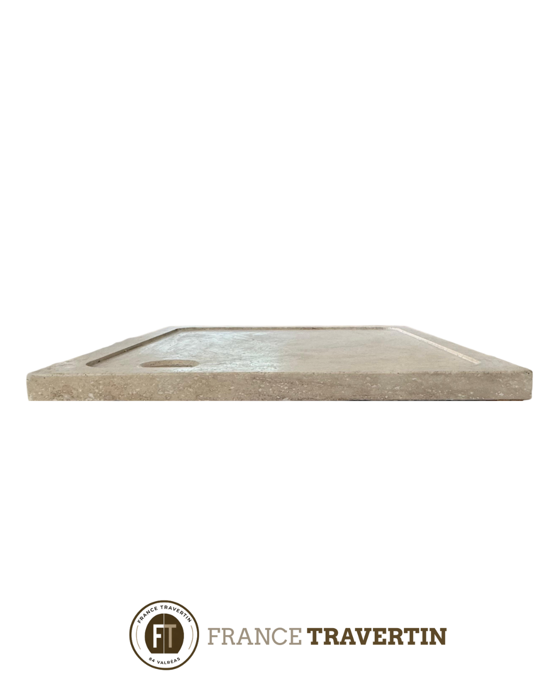 beige bac a douche 80x80 rustique