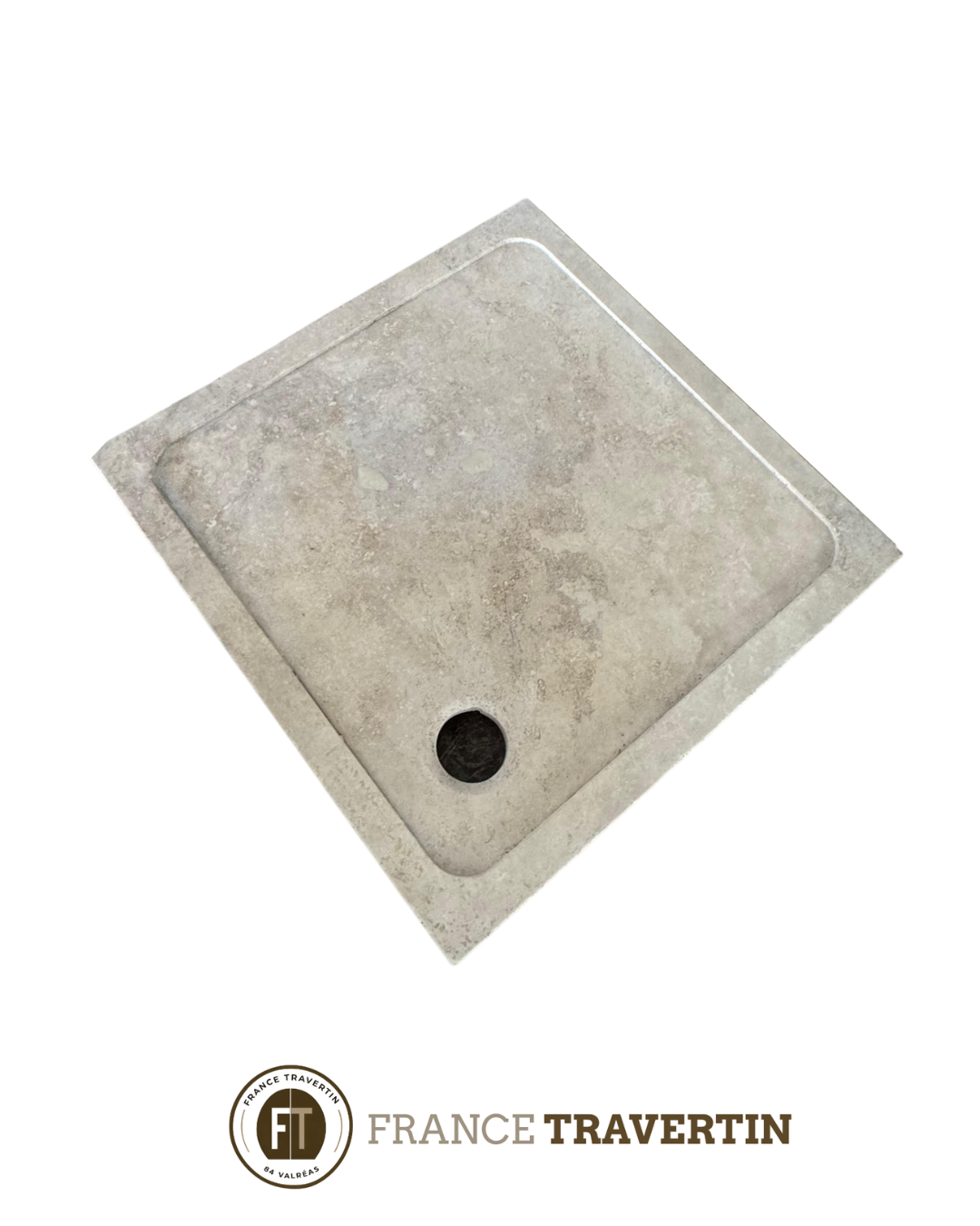 beige bac a douche 80x80 rustique