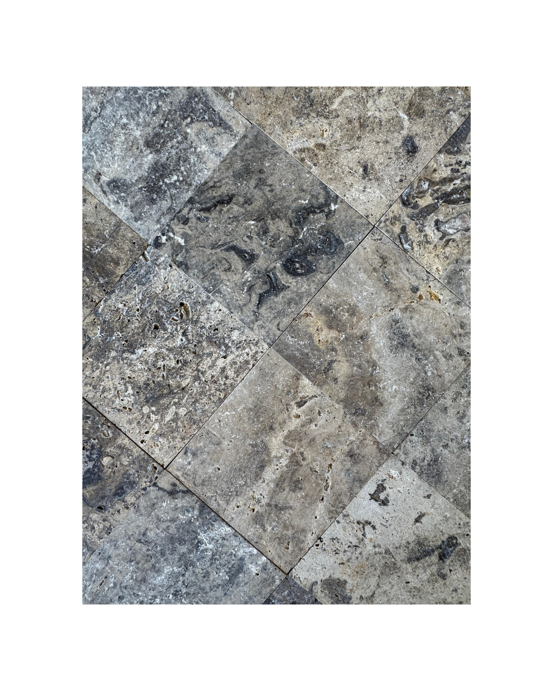 silver 15x15 rustique