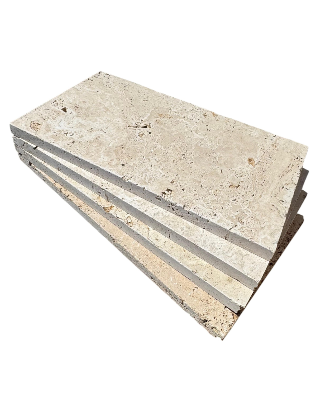 margelle 33x61 bord droit beige clair rustique