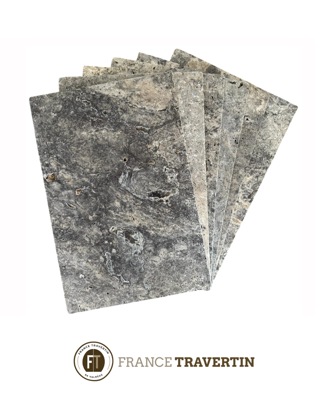 Travertin Gris 40x60x1.2cm Rustique