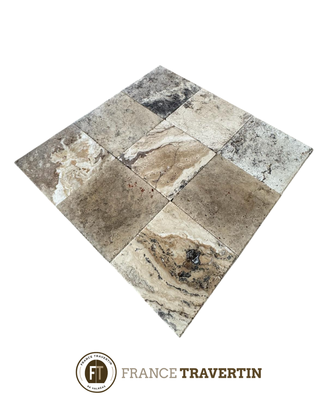 Travertin Philadelphia 40x40x12mm Rustique