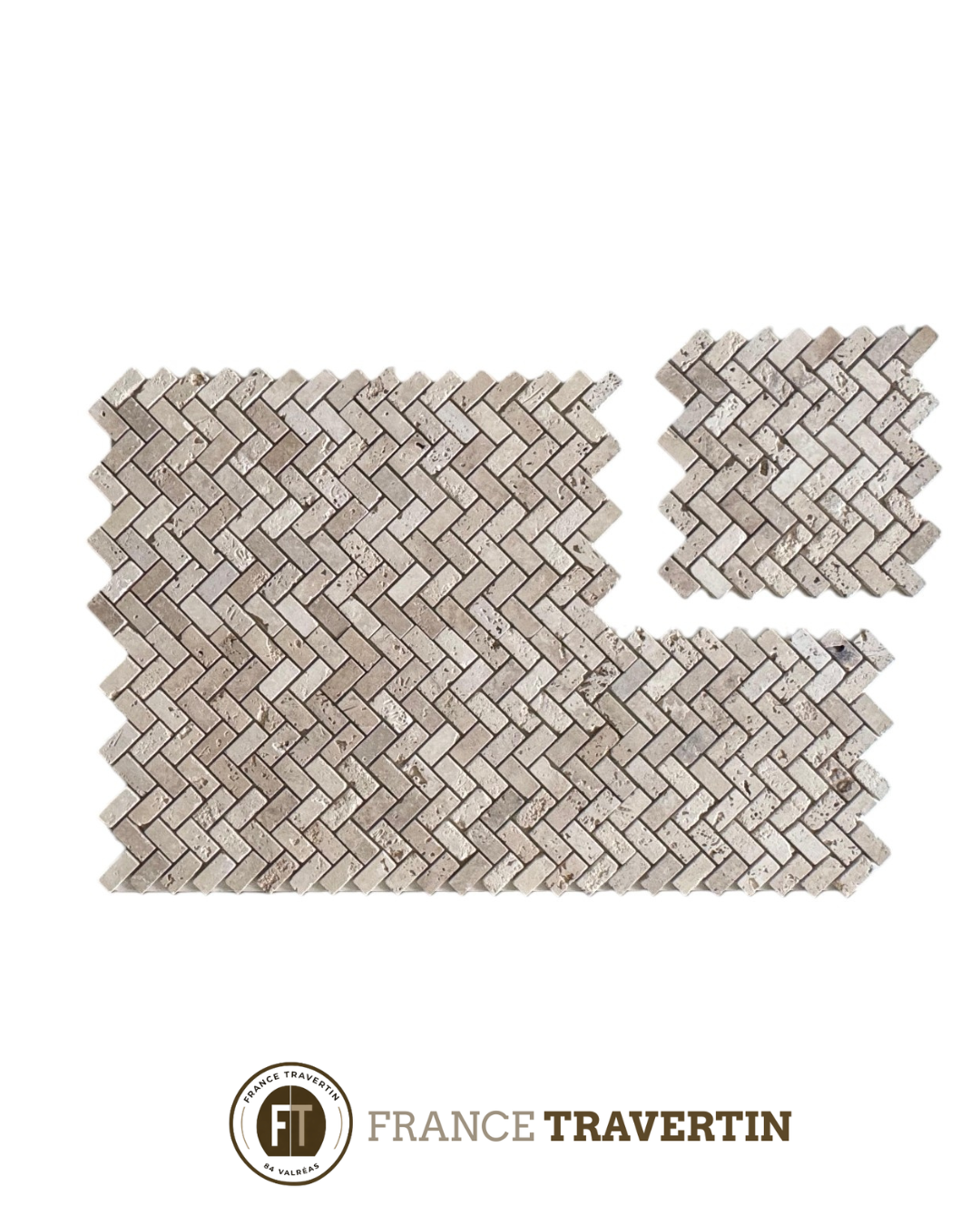 mosaique beige nuancé parquet rustique