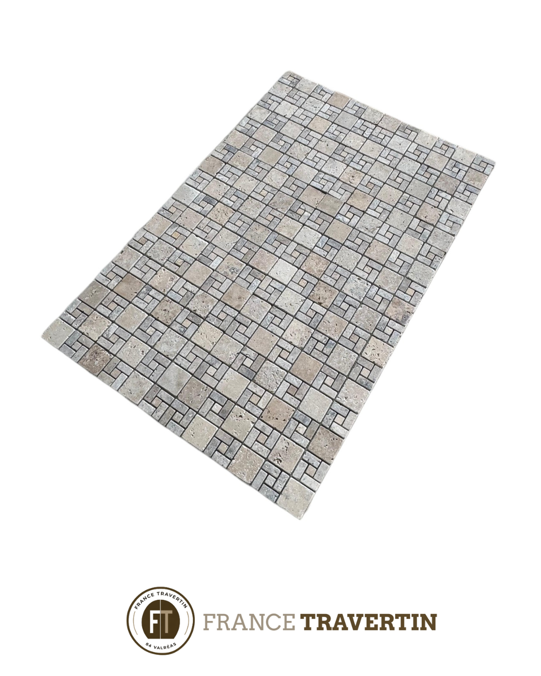 Mosaïque Travertin Noce 2.3x2.3cm