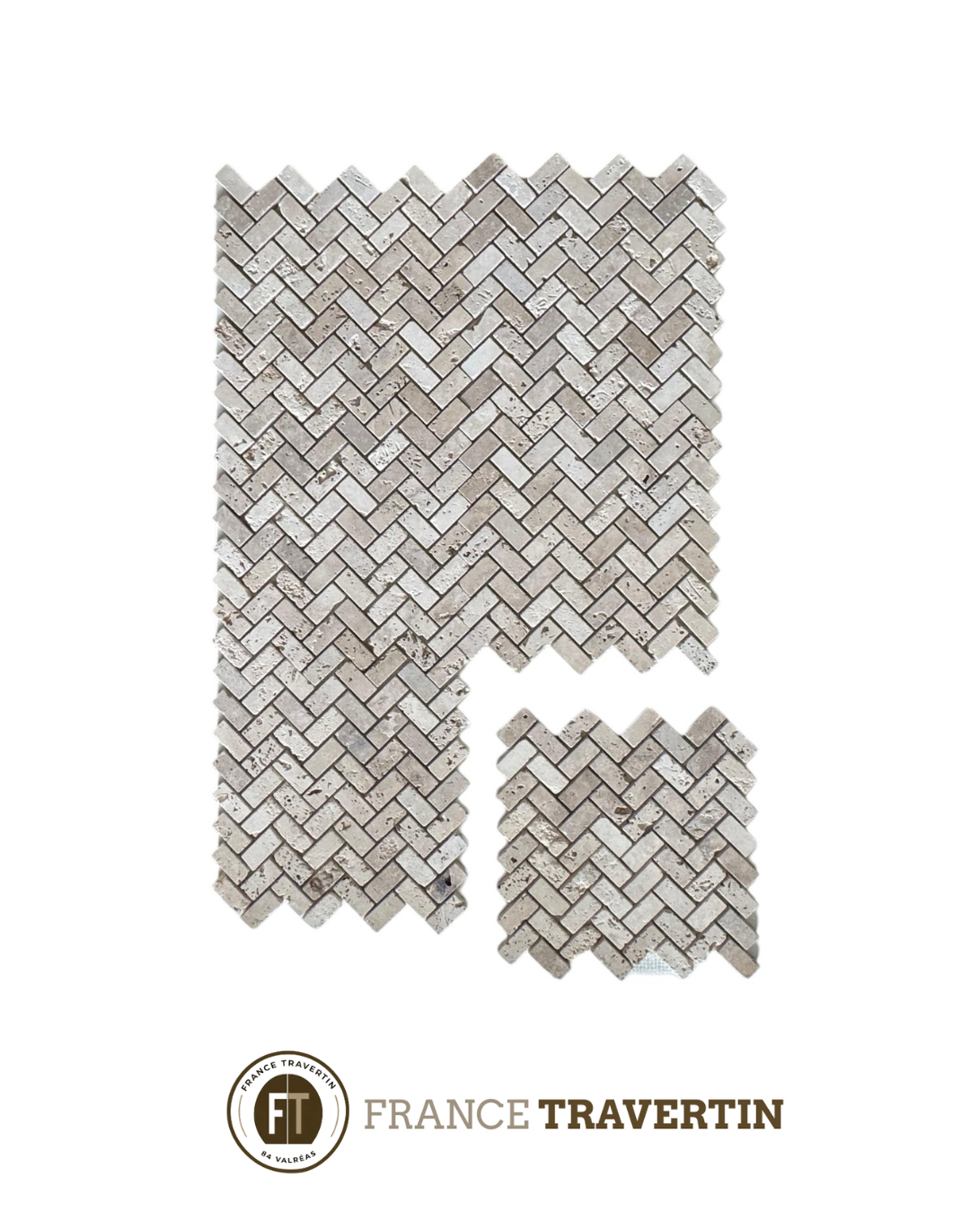 mosaique beige nuancé parquet rustique