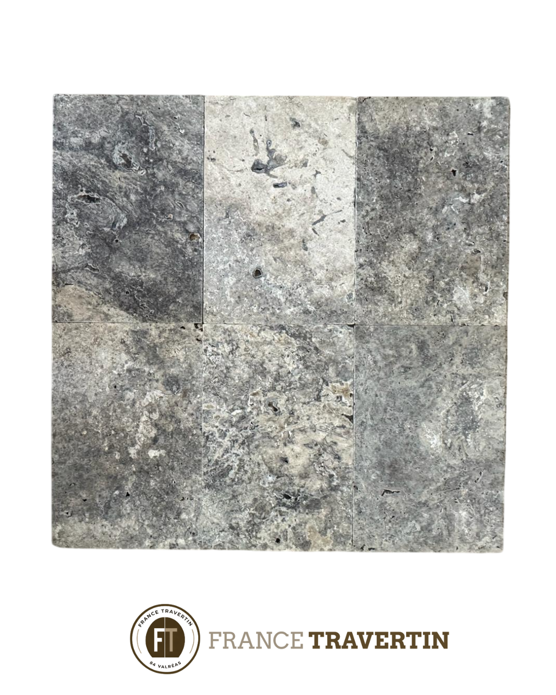 Travertin Gris 40x60x1.2cm Rustique