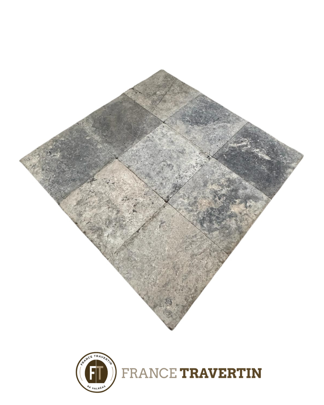 Travertin Silver 40x40x12mm Rustique