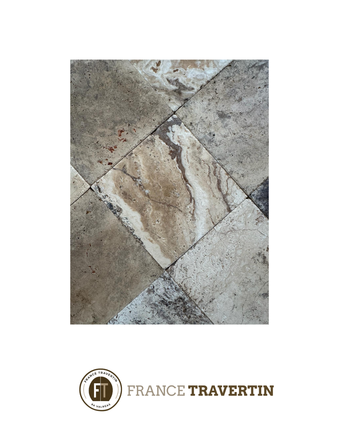 Travertin Philadelphia 40x40x12mm Rustique