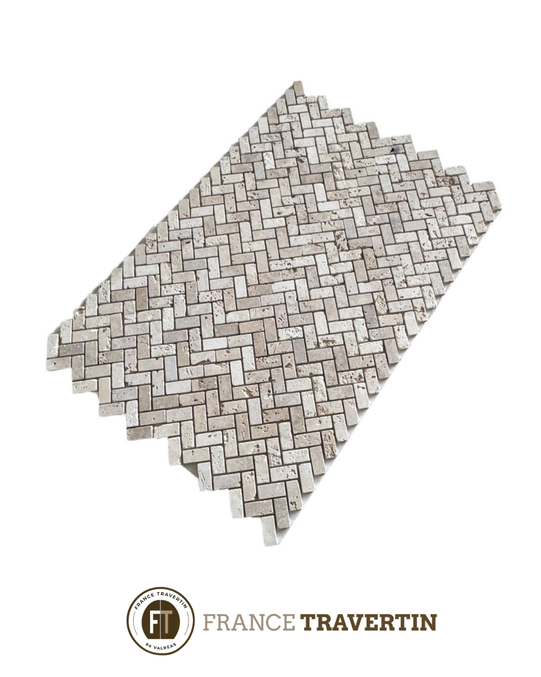 mosaique beige nuancé parquet rustique