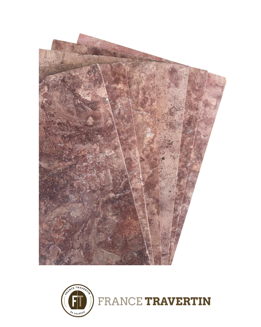 rose 40x60x1,2cm adouci 1er choix