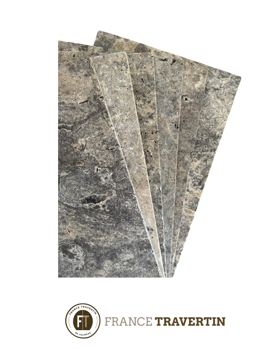 Travertin Gris 40x60x1.2cm Rustique