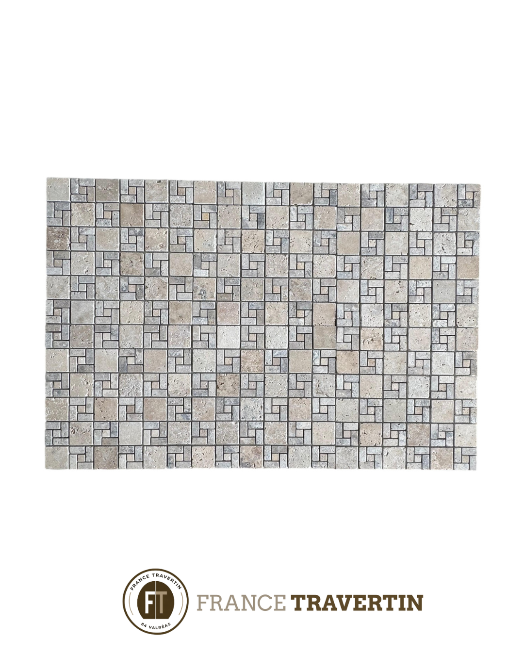 Mosaïque Travertin Noce 2.3x2.3cm
