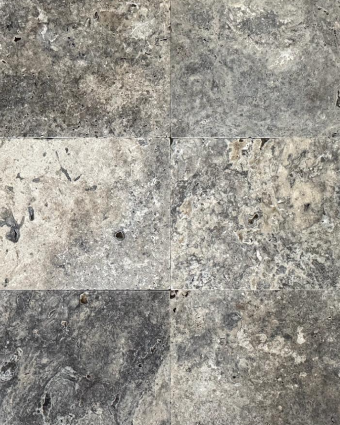 Travertin Gris 40x60x1.2cm Rustique