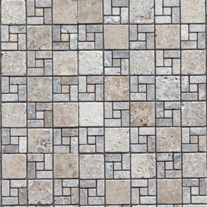 Mosaïque Travertin Noce 2.3x2.3cm