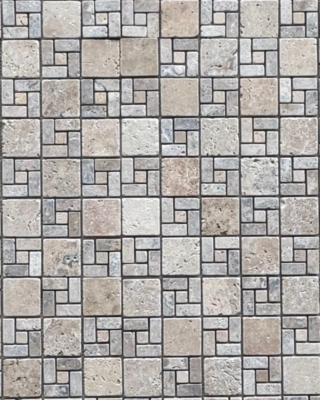 Mosaïque Travertin Noce 2.3x2.3cm