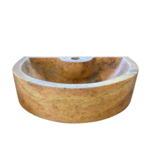 Vasque Travertin Jaune Robinet